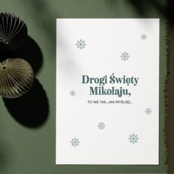 Kartka świąteczna "Drogi Święty Mikołaju..."